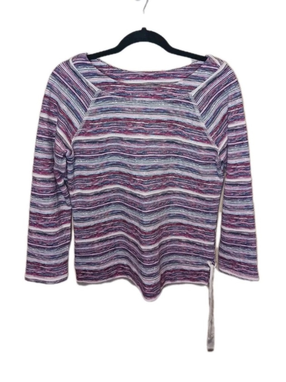 T By Talbots Sweater Women’s P Small Purple Striped Long Sleeve Knit Casual